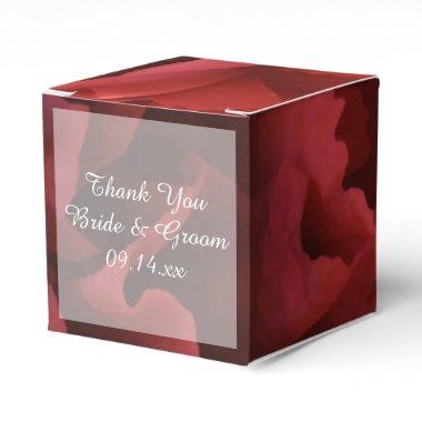 Red Floral Wedding Favor Boxes