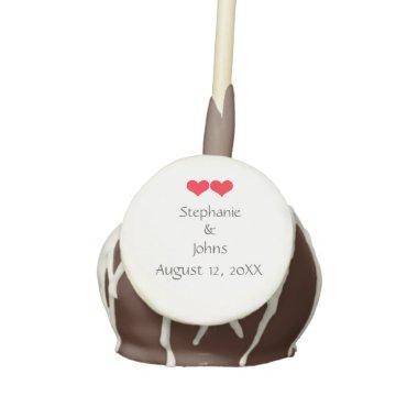 Red Hearts Cute Couple Wedding 2023 Valentines Day Cake Pops