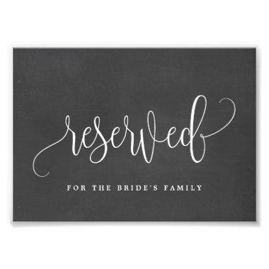 Reserved Sign Choose Your Size Chalkboard
