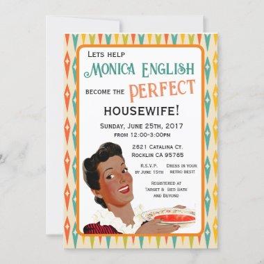 Retro 1950's Housewife Bridal Shower Invitations