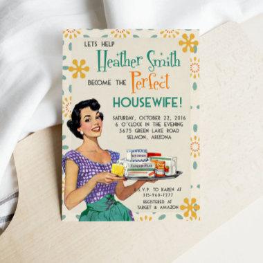 Retro 1950's Housewife Bridal Shower Invitations