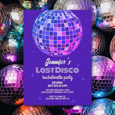 Retro Last Disco 70s Glitz and Glam Bachelorette Invitations