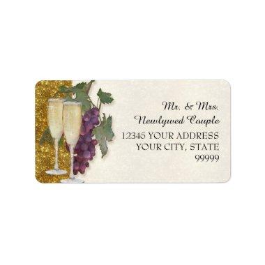 Return Address Wine Tasting Party Wedding Shower Label