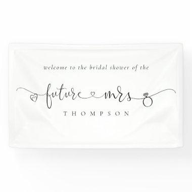 Ring Heart Future Mrs Any Color Bridal Shower Banner