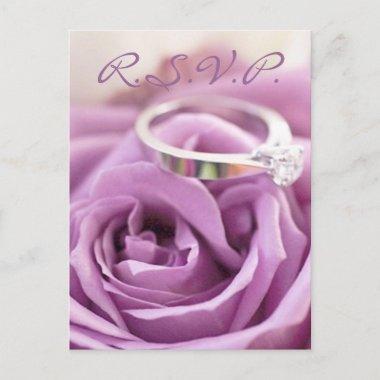 romantic purple rose floral bridal shower invitation postInvitations