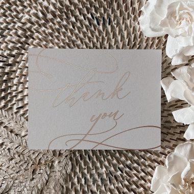 Romantic Rose Gold Foil | Blush Thank You Invitations