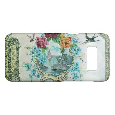 ROMANTICA /ROSES,BLUE FLOWERS WITH BIRD White Case-Mate Samsung Galaxy S8 Case