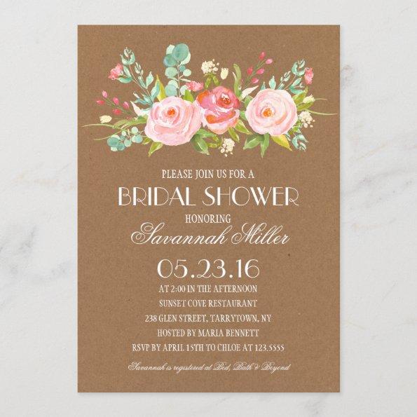 Rose Garden Kraft | Bridal Shower Invitations