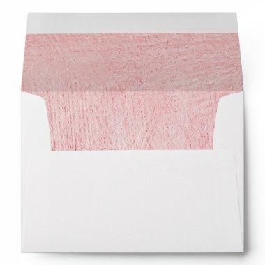 Rose Gold Lined Wedding Envelope