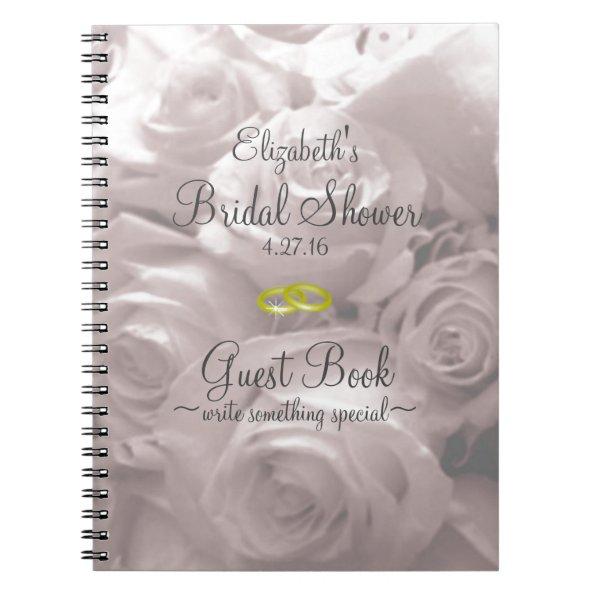 Roses-Bridal Shower Guest Book- Notebook