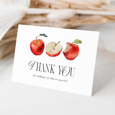 Rustic Apples Bridal Shower Thank You Invitations