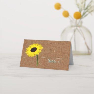 Rustic Bridal Shower Sunflower Party Table Escort Place Invitations
