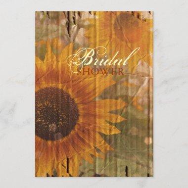 rustic Invitationsboard country sunflower bridal shower invitation