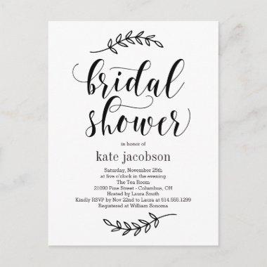 Rustic Elegance Bridal Shower Invitation PostInvitations