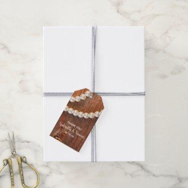Rustic Pearls Country Barn Wedding Favor Tags