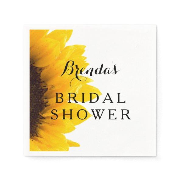 Rustic Sunflower | Bridal Shower Paper Napkins