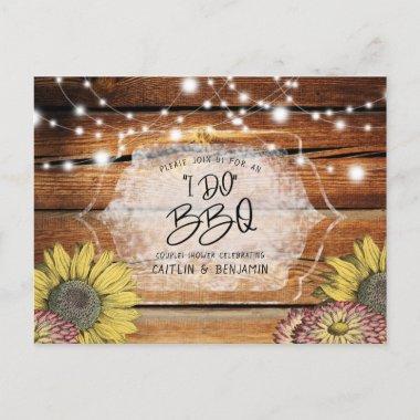 Rustic Sunflower Couples I Do BBQ Bridal Shower Invitation PostInvitations