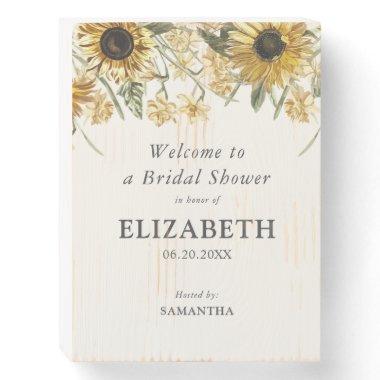 Rustic Watercolor Florals Bridal Shower Sign