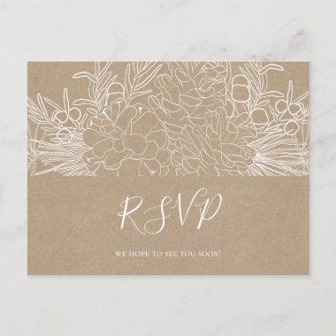 Rustic Winter | Kraft Wedding RSVP PostInvitations