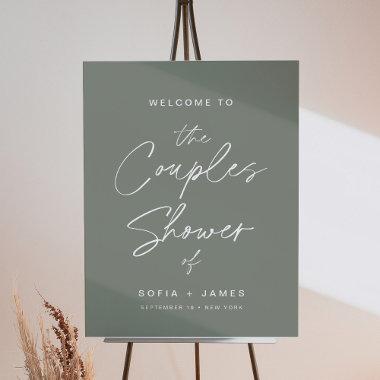 SAGE Couples Shower Welcome Sign 18x24 Foam Board