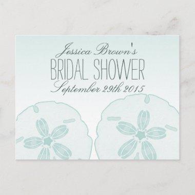 Sand Dollar Beach Bridal Shower Recipe Invitations