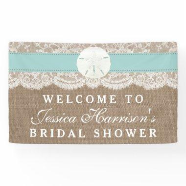 Sand Dollar Beach Bridal Shower - Turquoise Banner