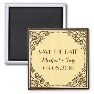 Save The Date Vintage Wedding Magnet