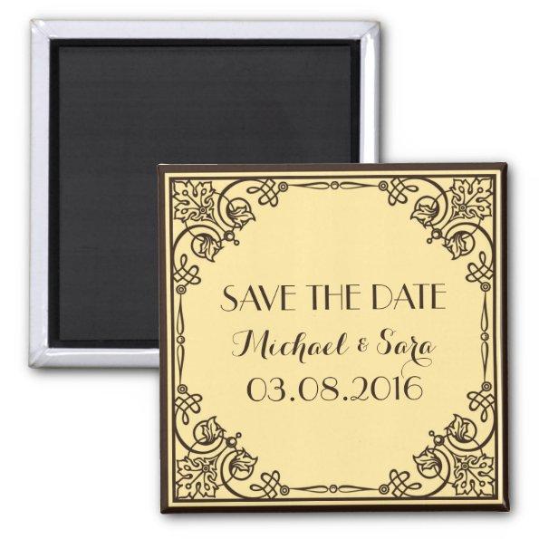Save The Date Vintage Wedding Magnet