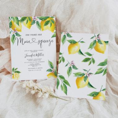 She Found Her Main Squeeze Bridal Shower Invitations