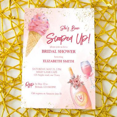 She's been scooped up ice cream bridal brunch Invitations