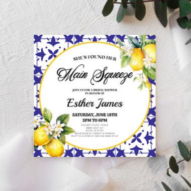 She's Found Her Main Squeeze Lemon Bridal Shower Invitations