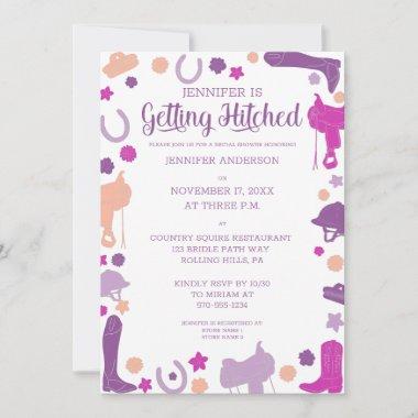 She's Getting Hitched Fun Equestrian Bridal Shower Invitations