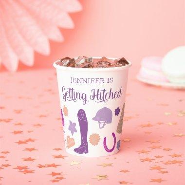 She's Getting Hitched Fun Equestrian Bridal Shower Paper Cups