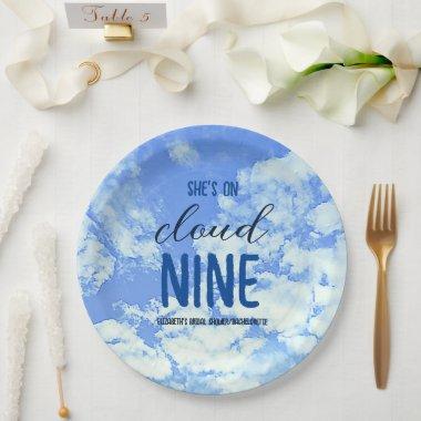 She's On Cloud Nine! Bridal Shower/Bachelorette Paper Plates