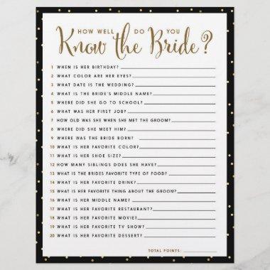 Shower Game | How well do you know the Bride