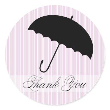 Shower Thank You Purple Umbrella Sticker