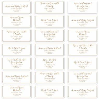 Simple Calligraphy|Gold Guest Address Labels