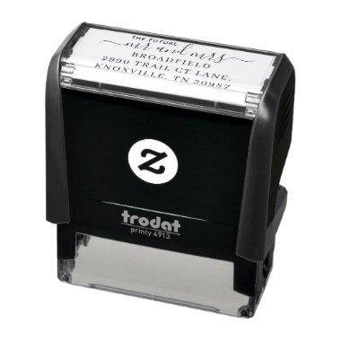 Simple Couple Future Mr and Mrs Return Address Self-inking Stamp