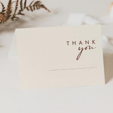 Simple Desert | Natural White Thank You Invitations
