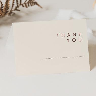 Simple Desert | Natural White Thank You Invitations