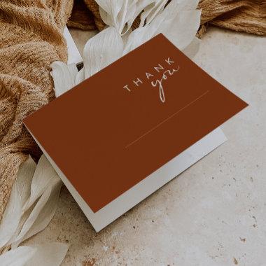 Simple Desert | Terracotta Thank You Invitations