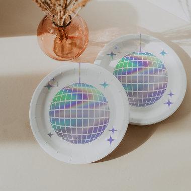 Simple Disco Ball Bachelorette Paper Plates