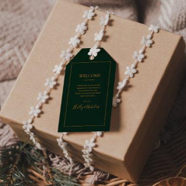 Simple Elegant Christmas | Green Wedding Welcome Gift Tags