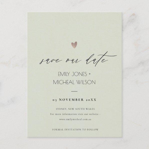 SIMPLE ELEGANT GOLD GREY TYPOGRAPHY SAVE THE DATE ANNOUNCEMENT POSTInvitations