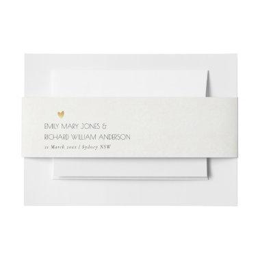 SIMPLE ELEGANT KRAFT GREY TYPOGRAPHY TEXT ONLY Invitations BELLY BAND