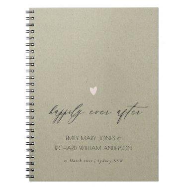 SIMPLE ELEGANT KRAFT TYPOGRAPHY HAPPILY EVER AFTER NOTEBOOK