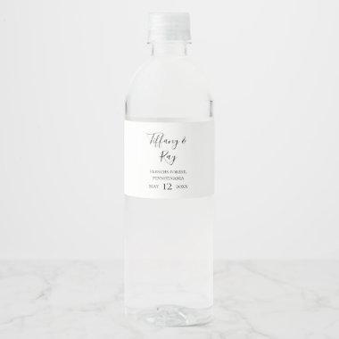 Simple Elegant Water Bottle Label