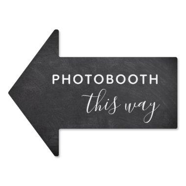 Simple Faux Chalkboard Arrow Photobooth Sign