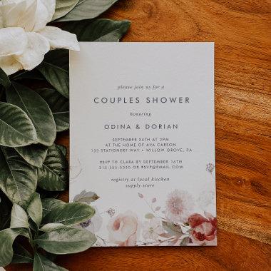 Simple Floral Couples Shower Invitations