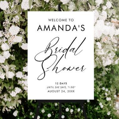 Simple Modern Bridal Shower Welcome Sign